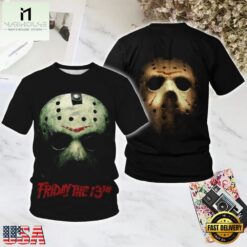 Friday the 13th END Halloween All Over Print T Shirt, Popular 3D Music Tee Friday The 13th End Halloween All Over Print T Shirt