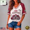 Georgia Bulldogs NCAA Floral Stadium Bow V Neck 3D T Shirt, NCAA College V Neck Tee Georgia Bulldogs Ncaa Floral Stadium Bow V Neck 3D T Shirt