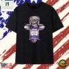 God First LSU Family Second Then LSU Tigers retro cross T Shirt, Stylish 2D Graphic Shirt God First Lsu Family Second Then Lsu Tigers Retro Cross T Shirt
