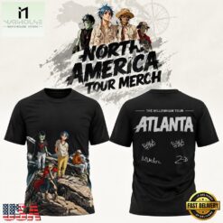 Gorillaz The North American Mountain Tour 2026 Limited Edition Black T Shirt, Popular 3D Music Tee Gorillaz The North American Mountain Tour 2026 Limited Edition Black T Shirt