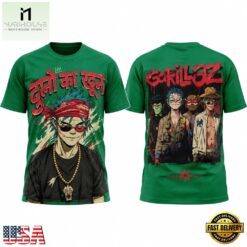 Gorillaz The North American Mountain Tour 2026 Limited Edition Blue T Shirt, Popular 3D Music Tee Gorillaz The North American Mountain Tour 2026 Limited Edition Blue T Shirt