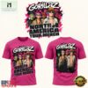 Gorillaz The North American Mountain Tour 2026 Limited Edition Pink T Shirt, Popular 3D Music Tee Gorillaz The North American Mountain Tour 2026 Limited Edition Pink T Shirt