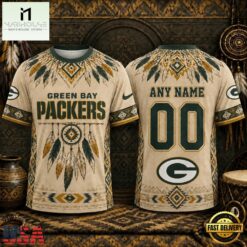 Green Bay Packers 2026 NFL Native American Heritage 3D Shirt, NFL Sporty Shirt Green Bay Packers 2026 Nfl Native American Heritage 3D Shirt