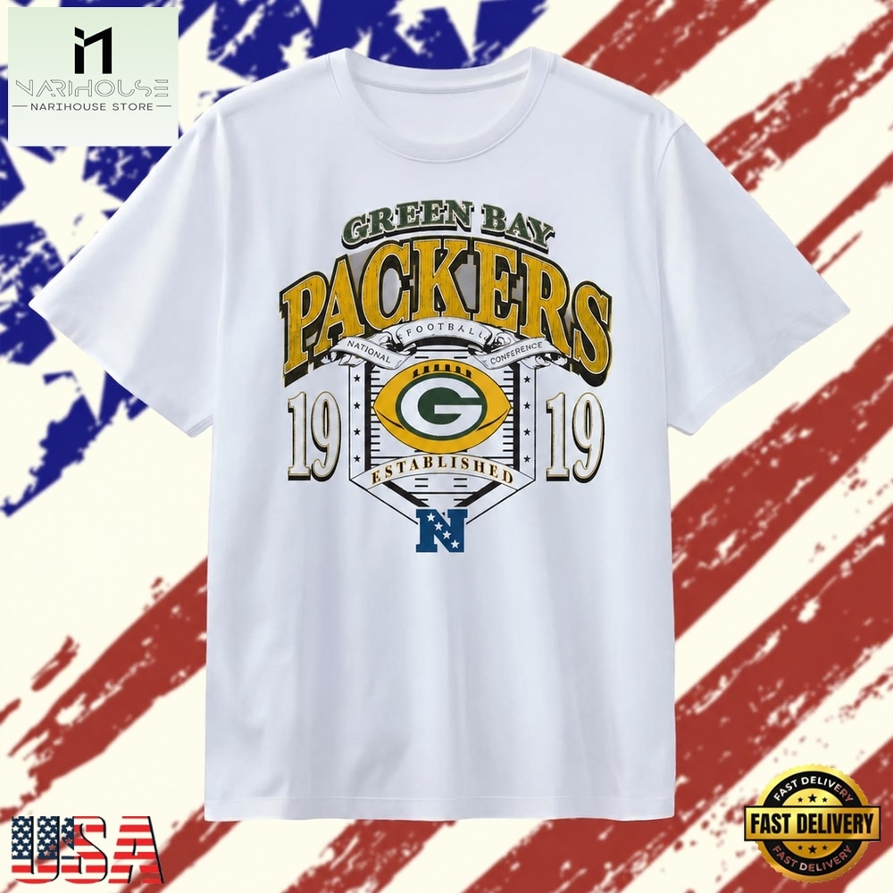 Green Bay Packers Established 1919 National Football Conference T Shirt, Stylish 2D Graphic Shirt Green Bay Packers Established 1919 National Football Conference T Shirt, Stylish 2D Graphic Shirt