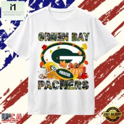 Green Bay Packers Football Autumn Fall Leaves Graphic T Shirt, Stylish 2D Graphic Shirt Green Bay Packers Football Autumn Fall Leaves Graphic T Shirt