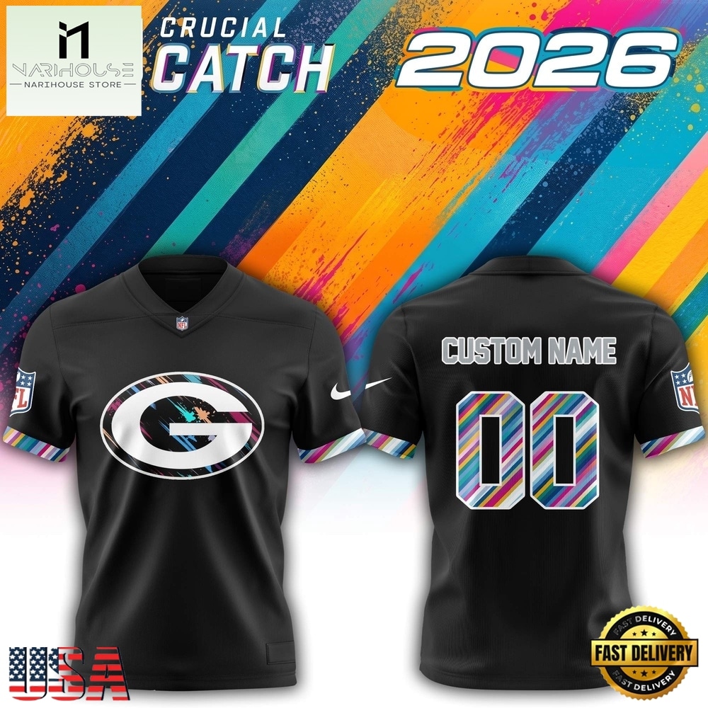 Green Bay Packers NFL 2026 Crucial Catch Limited Edition Black Football Jersey, Trending Football Shirt Green Bay Packers NFL 2026 Crucial Catch Limited Edition Black Football Jersey, Trending Football Shirt