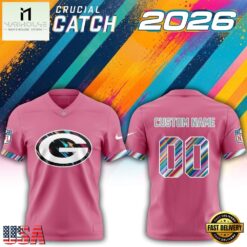 Green Bay Packers NFL 2026 Crucial Catch Limited Edition Pink Football Jersey, Trending Football Shirt Green Bay Packers Nfl 2026 Crucial Catch Limited Edition Pink Football Jersey