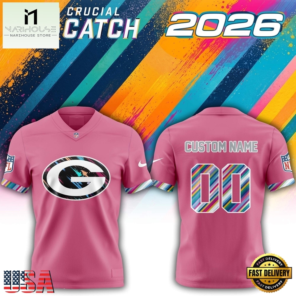 Green Bay Packers NFL 2026 Crucial Catch Limited Edition Pink Football Jersey, Trending Football Shirt Green Bay Packers NFL 2026 Crucial Catch Limited Edition Pink Football Jersey, Trending Football Shirt
