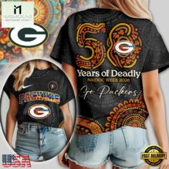 Green Bay Packers NFL Naidoc Week 2026 Unisex 3D Shirt, NFL Sporty Shirt Green Bay Packers Nfl Naidoc Week 2026 Unisex 3D Shirt