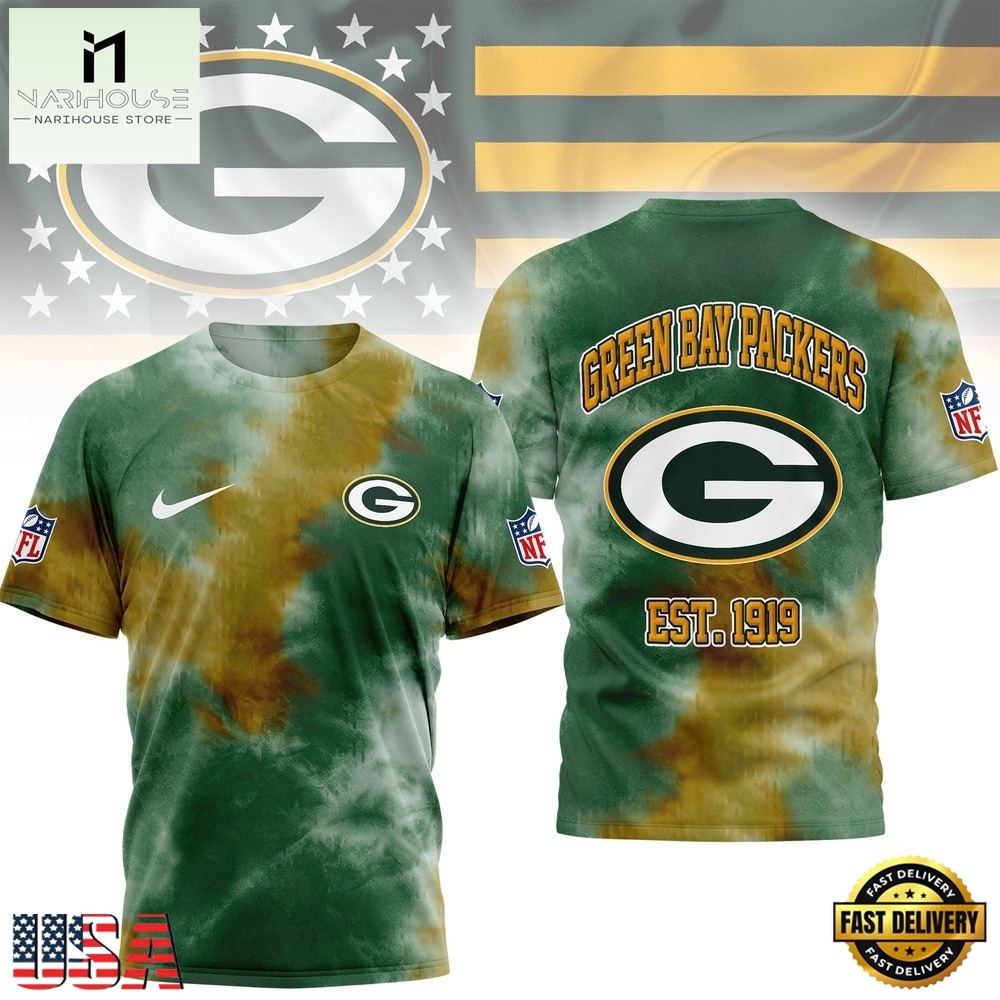 Green Bay Packers NFL Sunday Legends Tie Dye 3D Shirt, NFL Sporty Shirt Green Bay Packers NFL Sunday Legends Tie Dye 3D Shirt, NFL Sporty Shirt