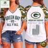 Green Bay Packers NFL vs All Y' All United We Stand V Neck T Shirt, Trendy NFL V Neck Tee Green Bay Packers Nfl VS All Y All United WE Stand V Neck T Shirt