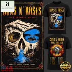 Guns N’ Roses 2026 Tour Ridgedale MO T Shirt, Popular 3D Music Tee Guns N Roses 2026 Tour Ridgedale MO T Shirt
