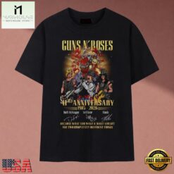 Guns N' Roses 41st Anniversary 1985 2026 Signatures Vintage T Shirt, Music Fan 2D Shirt Guns N Roses 41st Anniversary 1985 2026 Signatures Vintage T Shirt