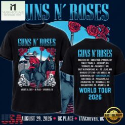 Guns N’ Roses BC Place Vancouver 2026 World Tour New Design 3D Shirt, Popular 3D Music Tee Guns N Roses BC Place Vancouver 2026 World Tour New Design 3D Shirt