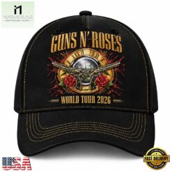 Guns N Roses World Tour 2026 Bullet Logo Classic Baseball Cap