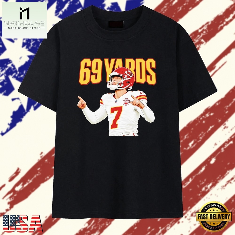 Harrison Butker Kansas City Chiefs 69 yards T Shirt, Stylish 2D Graphic Shirt Harrison Butker Kansas City Chiefs 69 yards T Shirt, Stylish 2D Graphic Shirt