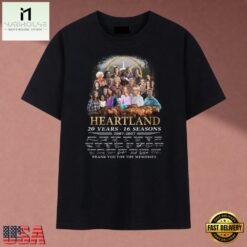Heartland 20 Years 16 Seasons 2007 2027 Cast Signatures Graphic T Shirt, Music Fan 2D Shirt Heartland 20 Years 16 Seasons 2007 2027 Cast Signatures Graphic T Shirt