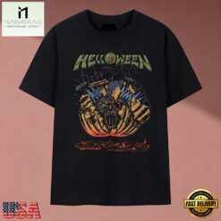 Helloween Pumpkin Monster Burst Heavy Metal Band Graphic T Shirt, Music Fan 2D Shirt Helloween Pumpkin Monster Burst Heavy Metal Band Graphic T Shirt