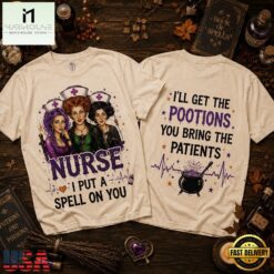 Hocus Pocus Nurse I Put A Spell On You 3D Shirt, Popular 3D Music Tee Hocus Pocus Nurse I Put A Spell ON You 3D Shirt