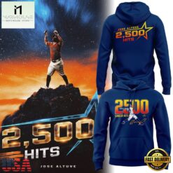 Houston Astros JOSE ALTUVE 2500 CAREER HITS Navy Hoodie, Hot 3D Shirt Trend Houston Astros Jose Altuve 2500 Career Hits Navy Hoodie