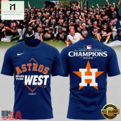 Houston Astros Navy 2026 AL West Division Champions Limited Edition 3D Shirt, Hot 3D Shirt Trend Houston Astros Navy 2026 AL West Division Champions Limited Edition 3D Shirt