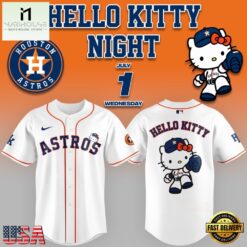 Houston Astros x Hello Kitty Night 2026 Jersey Shirt, Stylish Baseball Jersey Houston Astros X Hello Kitty Night 2026 Jersey Shirt