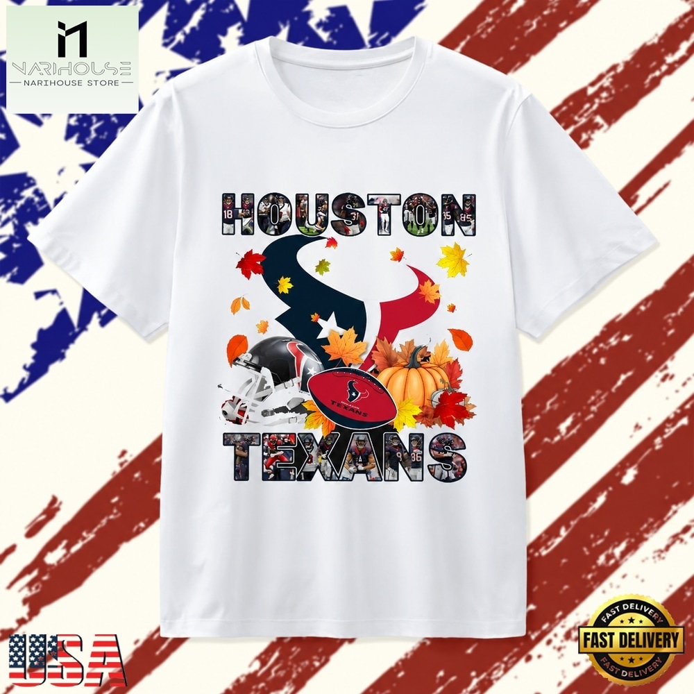 Houston Texans Football Autumn Fall Pumpkin Graphic T Shirt, Stylish 2D Graphic Shirt Houston Texans Football Autumn Fall Pumpkin Graphic T Shirt, Stylish 2D Graphic Shirt