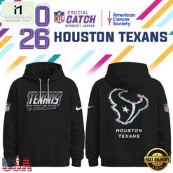 Houston Texans NFL Crucial Catch 2026 Limited Edition Black Hoodie Shirt, NFL Sporty Shirt Houston Texans Nfl Crucial Catch 2026 Limited Edition Black Hoodie Shirt