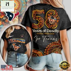 Houston Texans NFL Naidoc Week 2026 Unisex 3D Shirt, NFL Sporty Shirt Houston Texans Nfl Naidoc Week 2026 Unisex 3D Shirt