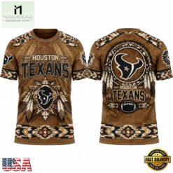 Houston Texans x Native American Heritage T Shirt, Hot 3D Shirt Trend Houston Texans X Native American Heritage T Shirt