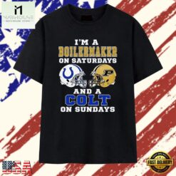 I’m a Boilermaker on Saturdays and a Colt on Sundays T Shirt, Stylish 2D Graphic Shirt I M A Boilermaker ON Saturdays And A Colt ON Sundays T Shirt