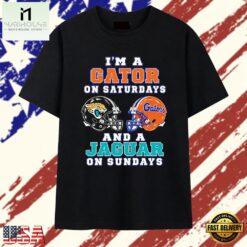 I’m a Gator on Saturdays and a Jaguar on Sundays T Shirt, Stylish 2D Graphic Shirt I M A Gator ON Saturdays And A Jaguar ON Sundays T Shirt
