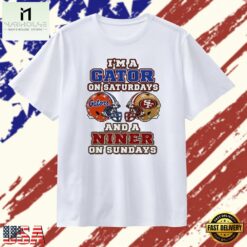 I’m a Gator on Saturdays and a Niner on Sundays T Shirt, Stylish 2D Graphic Shirt I M A Gator ON Saturdays And A Niner ON Sundays T Shirt