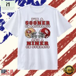 I’m a Sooner on Saturdays and a Niner on Sundays 2026 T Shirt, Stylish 2D Graphic Shirt I M A Sooner ON Saturdays And A Niner ON Sundays 2026 T Shirt