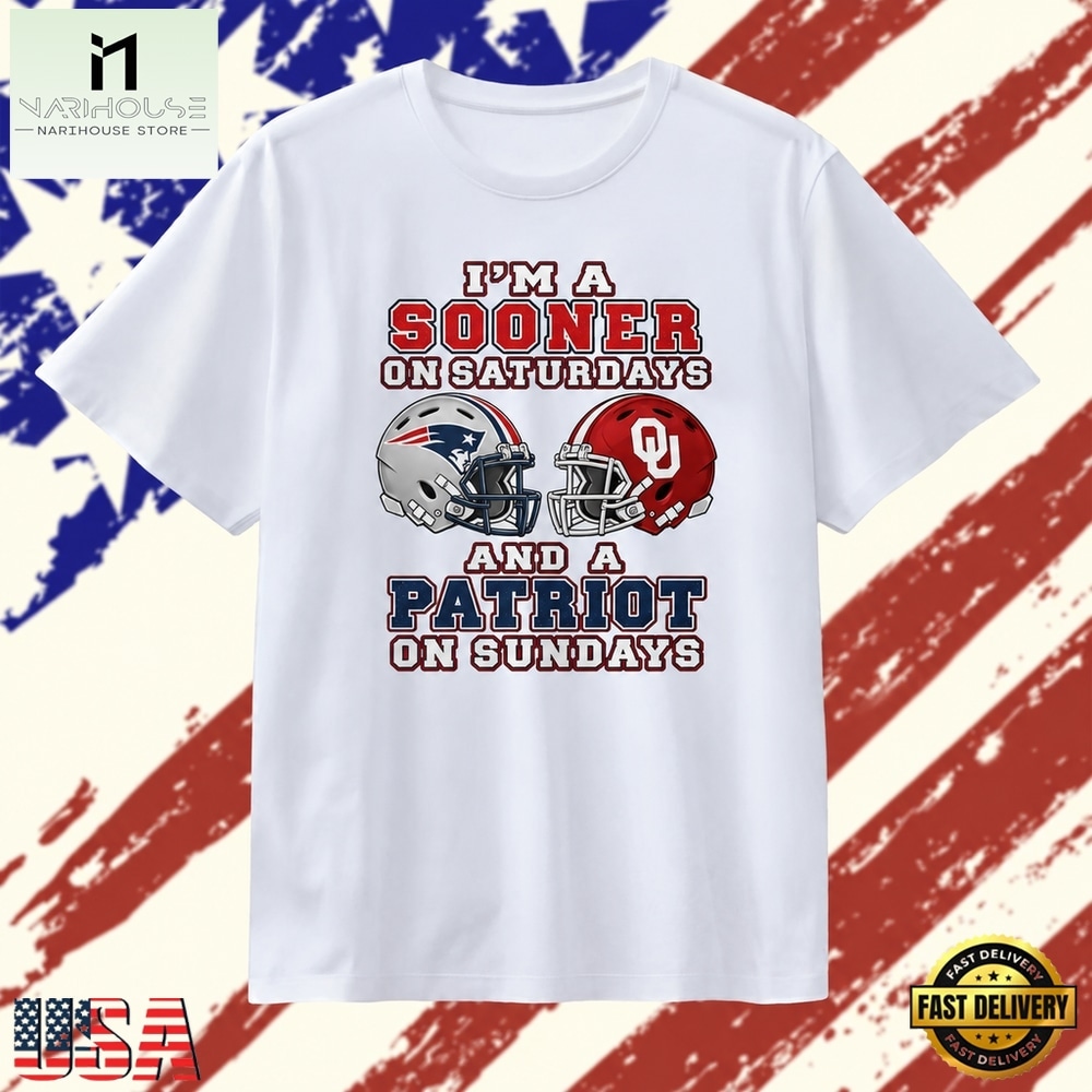 I’m a Sooner on Saturdays and a Patriot on Sundays T Shirt, Stylish 2D Graphic Shirt I’m a Sooner on Saturdays and a Patriot on Sundays T Shirt, Stylish 2D Graphic Shirt