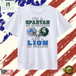 I’m a Spartan on Saturdays and a Lion on Sundays T Shirt, Stylish 2D Graphic Shirt I M A Spartan ON Saturdays And A Lion ON Sundays T Shirt