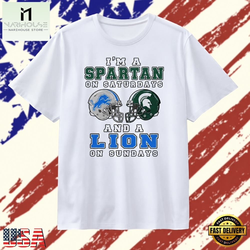 I’m a Spartan on Saturdays and a Lion on Sundays T Shirt, Stylish 2D Graphic Shirt I’m a Spartan on Saturdays and a Lion on Sundays T Shirt, Stylish 2D Graphic Shirt