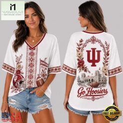 Indiana Hoosiers NCAA Collegiate Pride Collection V Neck T Shirt, NCAA College V Neck Tee Indiana Hoosiers Ncaa Collegiate Pride Collection V Neck T Shirt