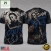 Indianapolis Colts NFL Michael Myers Sunday Nightmares Horror Halloween 3D T Shirt, NFL Sporty Shirt Indianapolis Colts Nfl Michael Myers Sunday Nightmares Horror Halloween 3D T Shirt