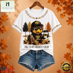 Iowa Hawkeyes NCAA Fall Is My Favorite Color Football Unisex 3D Shirt, NCAA College 3D Shirt Iowa Hawkeyes Ncaa Fall IS MY Favorite Color Football Unisex 3D Shirt