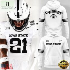 Iowa State Cyclones 2026 Icy Whites Uniform White Hoodie, Hot 3D Shirt Trend Iowa State Cyclones 2026 Icy Whites Uniform White Hoodie