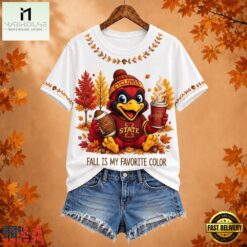 Iowa State Cyclones NCAA Fall Is My Favorite Color Football Unisex 3D Shirt, NCAA College 3D Shirt Iowa State Cyclones Ncaa Fall IS MY Favorite Color Football Unisex 3D Shirt