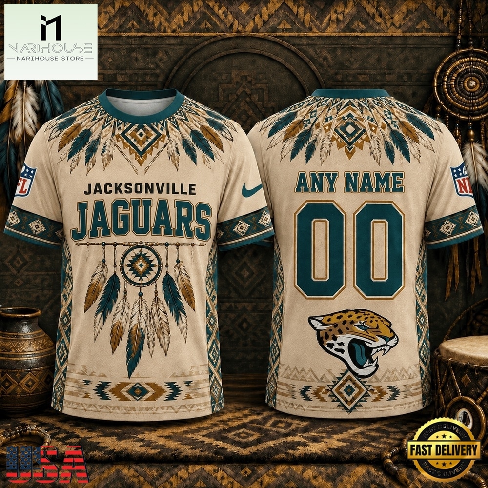 Jacksonville Jaguars 2026 NFL Native American Heritage 3D Shirt, NFL Sporty Shirt Jacksonville Jaguars 2026 NFL Native American Heritage 3D Shirt, NFL Sporty Shirt