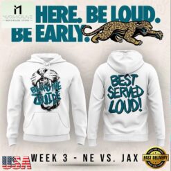 Jacksonville Jaguars Bring The Juice, Best Served Loud 2026 White Hoodie, Hot 3D Shirt Trend Jacksonville Jaguars Bring The Juice Best Served Loud 2026 White Hoodie