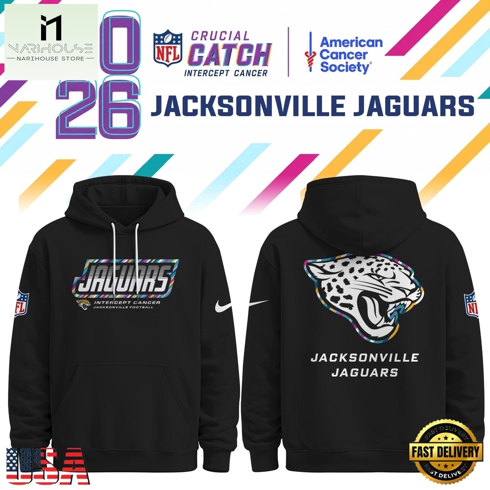 Jacksonville Jaguars NFL Crucial Catch 2026 Limited Edition Black Hoodie Shirt, NFL Sporty Shirt Jacksonville Jaguars NFL Crucial Catch 2026 Limited Edition Black Hoodie Shirt, NFL Sporty Shirt