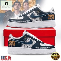 Jonas Brothers Jonas 20 Living the Dream Tour Custom Air Force 1 Shoes, Music Artist AF1 Shoes Jonas Brothers Jonas 20 Living The Dream Tour Custom Air Force 1 Shoes