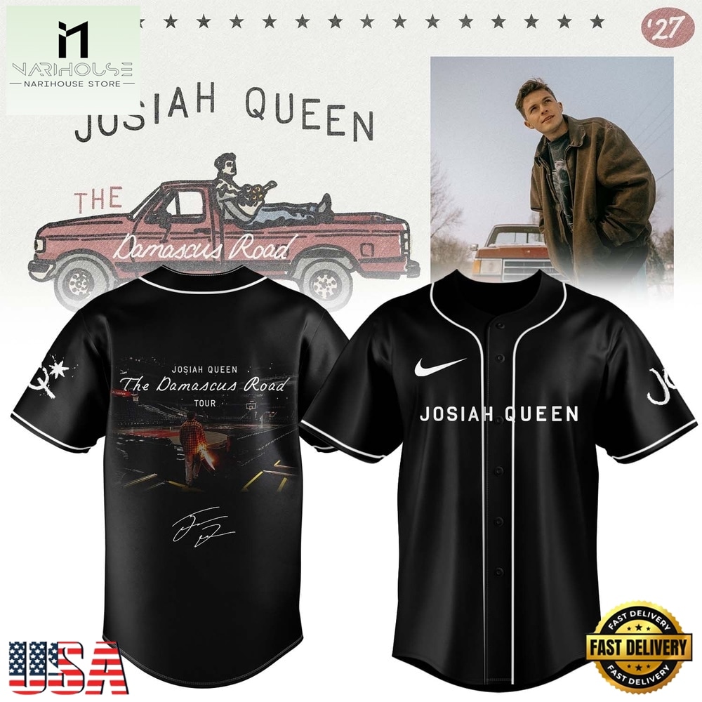 Josiah Queen Damascus Road Tour 2027 New Design Signature Baseball Jersey, Concert Baseball Jersey Josiah Queen Damascus Road Tour 2027 New Design Signature Baseball Jersey, Concert Baseball Jersey