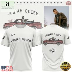 Josiah Queen Damascus Road Tour 2027 Signature White T Shirt, Popular 3D Music Tee Josiah Queen Damascus Road Tour 2027 Signature White T Shirt