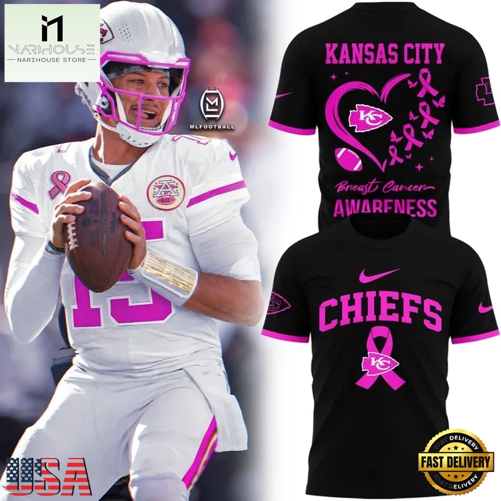 Kansas City Chiefs Breast Cancer Awareness 2026 New Design T Shirt, Hot 3D Shirt Trend Kansas City Chiefs Breast Cancer Awareness 2026 New Design T Shirt, Hot 3D Shirt Trend