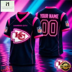 Kansas City Chiefs NFL Electric Glow Custom Football Jersey, NFL Team Football Jersey Kansas City Chiefs Nfl Electric Glow Custom Football Jersey